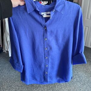 Chico's Indigo Button-Up Blouse